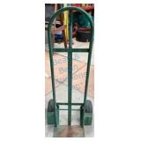 Green Hand Truck with Metal Frame and Wheels