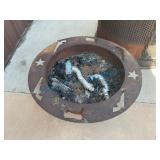 Western-Theme Metal Fire Pit