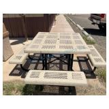 Outdoor Metal Picnic Table with Benches