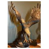 Bronze Sculpture of a Soaring Eagle