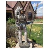 6-Foot Bronze Indian Chief Sculpture