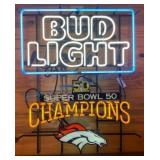 Bud Light Super Bowl 50 Neon Light
