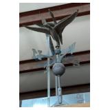 Metal Weathervane With Flying Geese Design