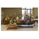 Set of Two Ship Models with Unique Display