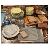 Eclectic Collection of Tableware and Frames