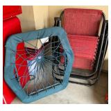 Set of Two Folding Chairs with Unique Designs