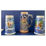 Collection of Three Ceramic Beer Steins
