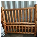 Log Style Wooden Bed Frame