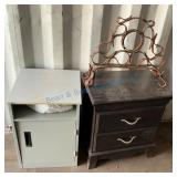 Two Wooden and Metal Furniture Pieces