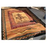 Western-Themed Area Rug with Cowboy Design