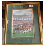 Framed Budweiser Clydesdales Stadium Print