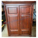Two-Door Wooden Wardrobe With Shelves