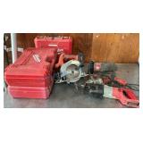 Milwaukee Tool Cases and Assorted Tools