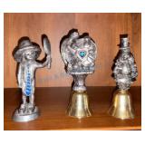 Set of Three Mixed-Metal Decorative Bells