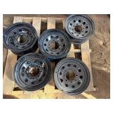 Five Unused Eight-Lug Trailer Rims