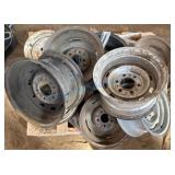 Pallet of Miscellaneous Steel Wheels