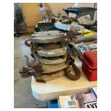 Wooden and Metal Pulley Blocks