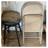 Four Folding Chairs