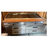 58-Inch Vulcan Grill on Delfield Cold Table