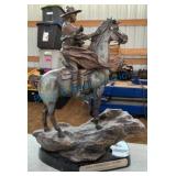 Bronze-Clad Equestrian Sculpture