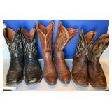 Three Pairs of Dan Post Boots, Size 13