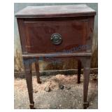 Mahogany Nightstand with Single Drawer