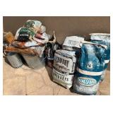 Collection of Charcoal and Wood Logs