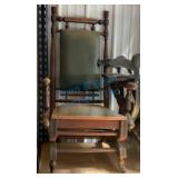 Green Upholstered Rocking Chair