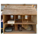 Handcrafted Wooden Dollhouse with Furnishings