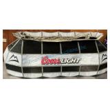 Coors Light Stained Glass Bar Light Fixture