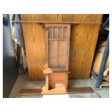 Oak Pool Cue Rack with Stand