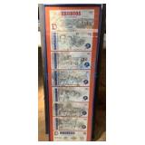 Framed Denver Broncos Memorabilia Set