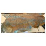Hand-Dyed Turquoise Cowhide Rug