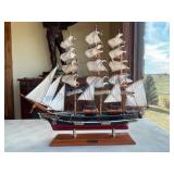 Model Ship of Cutty Sark 1869 on Wooden Stand