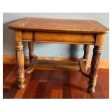 Wooden Side Table With Turned Legs
