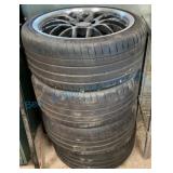 Four Michelin Pilot Sport Tires with Rims