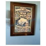 Framed Pawnee Bill Wild West Show Poster