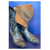 Lucchese Menï¿½s Cowboy Boots And Hat Set