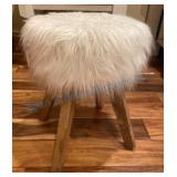Faux Fur Stool