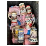 Beer Stein Collection with Multiple Brands