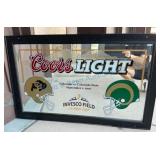 Coors Light 2001 Colorado Rivalry Mirror Sign