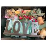 Storage Bin With Decor and Candles