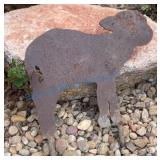 Rustic Metal Lamb Yard Art Decor