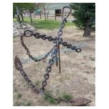 Anchor Yard Art with Chain