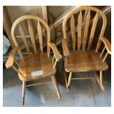 Two Wooden Child's Chairs