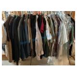 Rack of 2XL Men's Shirts, Clothing Rack Included