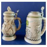 Pair of Collectible Ceramic Lidded Steins