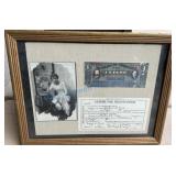 Framed Historical Brothel Artifacts Display