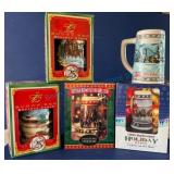 Collection of Holiday Beer Steins