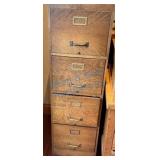 Oak Four-Drawer File Cabinet